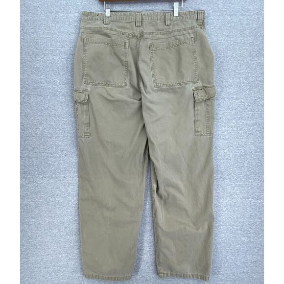 Wrangler Cargo Pants Mens 38 X 32 Khaki Flat Front Straight Leg Activewear Work - Picture 3 of 10